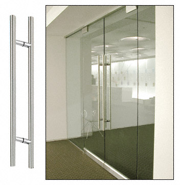 C.R. Laurence CRL Polished Stainless Finish 24&quot; Extra Length Ladder Style Back-to-Back Pulls | 24LPPS