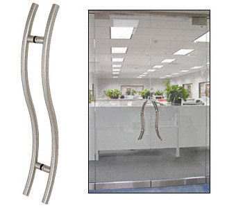 C.R. Laurence CRL Brushed Stainless 24&quot; Extra Length Left Handed &quot;S&quot; Ladder Style Back-to-Back Pull | 24SLPBS