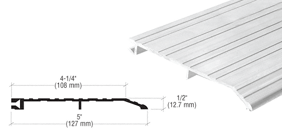 C.R. Laurence CRL Aluminum Offset Saddle Threshold 5&quot; Wide 1/2&quot; High - 36-1/2 in long  | 255A36