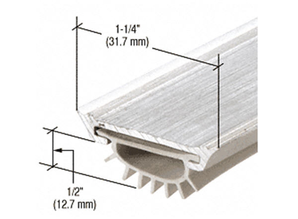 CRL Aluminum Finish Door Bottom Seal 48&quot; | 25VRA48