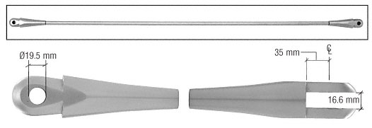 C.R. Laurence CRL Tension Rod End Fittings for 20mm Rod (Set of 2) | 270120