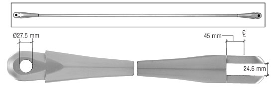 C.R. Laurence CRL Tension Rod End Fittings for 28mm Rod (Set of 2) | 270128
