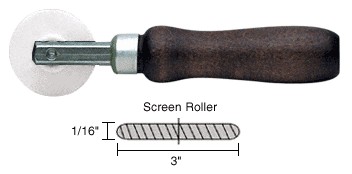 C.R. Laurence CRL Round Edge Steel Screen Roller 3 x 1/16&quot; Wheel | 27166RN