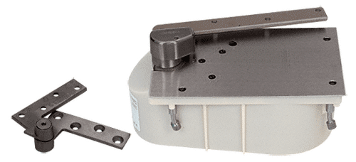 C.R. Laurence CRL Rixson Model 27 Offset 90 Degree Selective Hold-Open Floor Mounted Closer - Complete Package - Dark Bronze - Right Hand | 2790SH0RHDU