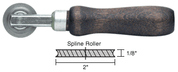 C.R. Laurence CRL Concave Edge Steel  Spline Roller 2&quot; x 1/8&quot; Wheel | 27K7
