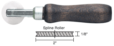 C.R. Laurence CRL Concave Edge Nylon Spline Roller 2&quot; x 1/8&quot; Wheel | 27K7N