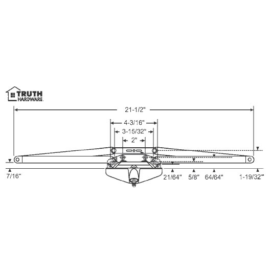 TechnologyLK STB Sill Mounted Awning Window Operator, Clay, 21-1/2&quot; | 291186