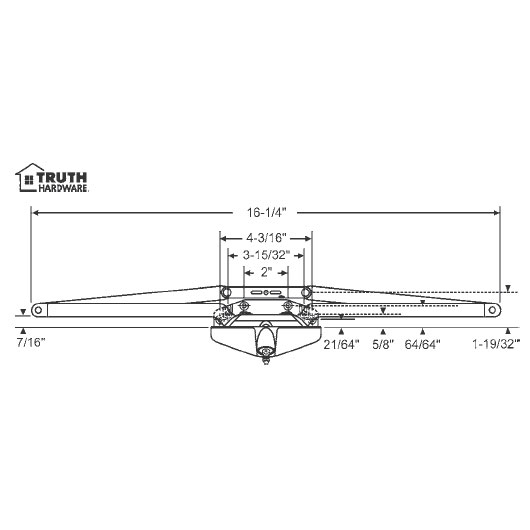 TechnologyLK STB Sill Mounted Awning Window Operator, Bronze, 16-1/4&quot; | 291191