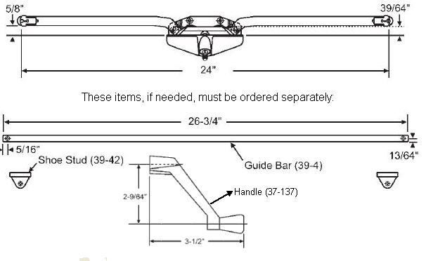 TechnologyLK STB Awning Window Operator, Guide Bar Type, White | 291213
