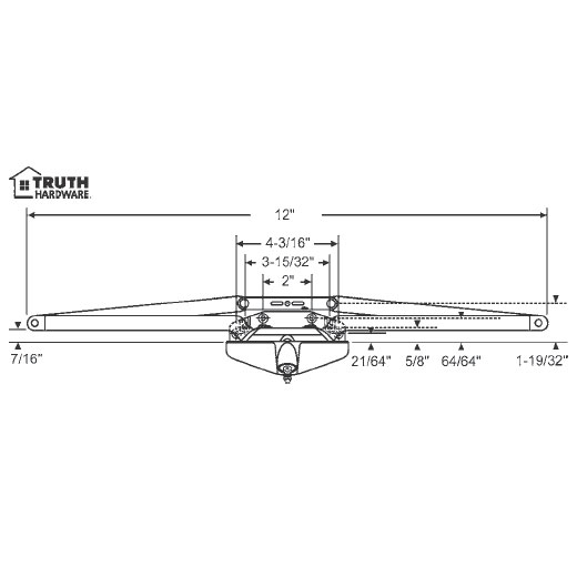 TechnologyLK STB Sill Mounted Awning Window Operator, White, 12&quot; | 291563