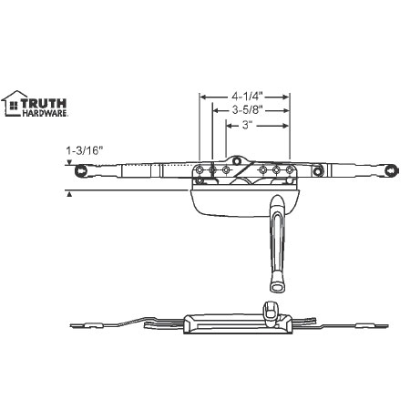 TechnologyLK STB Sill Mounted Awning Window Operator, Cocoa | 2917914
