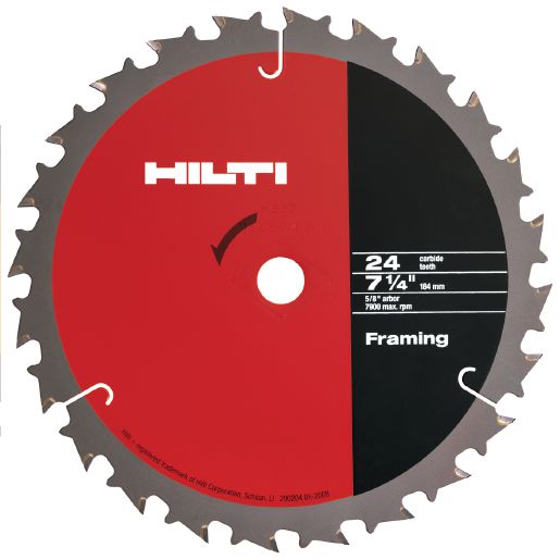 Hilti SCB W/W-CSC 7-1/4&quot; x T24 GP General Purpose Circular Saw Blades for Wood - 290210 - Pack of 10 | SCBWCSCGP