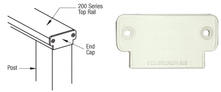 C.R. Laurence CRL 200 Series Oyster White  Decorative End Cap | 2DEC0W