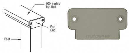 C.R. Laurence CRL 200 Series Beige Gray Decorative End Cap | 2DECBGY