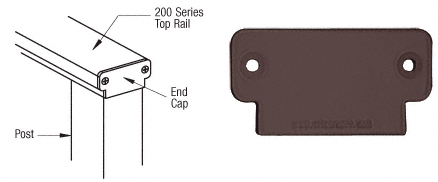 C.R. Laurence CRL 200 Series Matte Bronze Decorative End Cap | 2DECBRZ