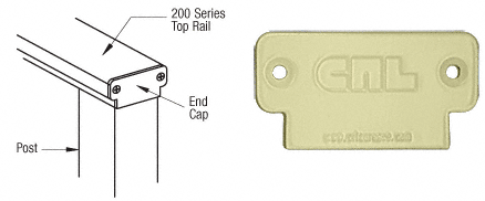 C.R. Laurence CRL Chromate (Unfinished) 200 Series Decorative End Cap | 2DECCRM