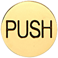 C.R. Laurence 2&quot; Round Polished Brass Push Indicator | 2EPPBPU