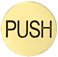 C.R. Laurence 2&quot; Round Satin Brass Push Indicator | 2EPSBPU