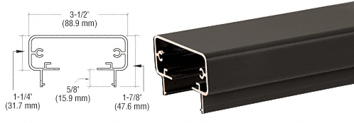 C.R. Laurence CRL 200 Series Matte Black Top Rail 20&#39;1&quot; Long | 2TR241BL