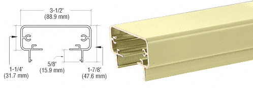 C.R. Laurence CRL Chromate (Unfinished) 200 Series Long Top Rail | 2TR241CRM