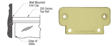C.R. Laurence CRL Chromate (Unfinished) 200 Series Wall Mount End Cap | 2WECCRM