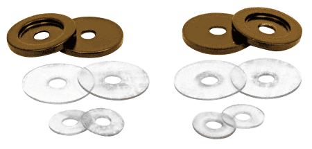 CRL Oil Rub Bronze Replacement Washers for Back-To Back Solid Pull Handles - Set | 30WK0RB