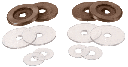 C.R. Laurence CRL Brushed Bronze Replacement Washers for Back-To Back Solid Pull Handles | 30WKBBRZ
