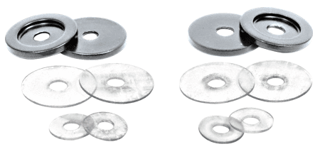 CRL Chrome Replacement Washers for Back-To Back Solid Pull Handles - Set | 30WKCH
