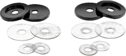 CRL Gun Metal Replacement Washers for Back-To Back Solid Pull Handles - Set | 30WKGM