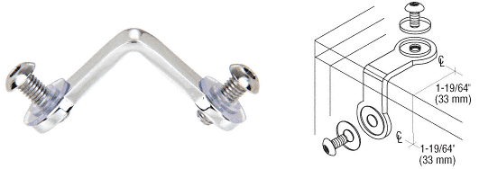 CRL Deluxe 2-Way Glass Corner Connector | 3107CH