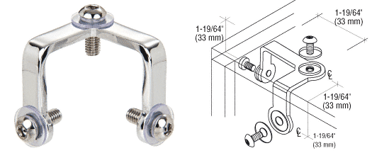 CRL Chrome Deluxe 3-Way Glass Corner Connector | 3108CH