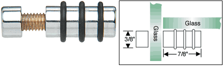 C.R. Laurence CRL Chrome Single Glass Shelf Support | 3110CH