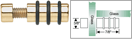 C.R. Laurence CRL Gold Plated Single Glass Shelf Support | 3110GP