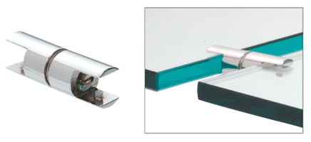 C.R. Laurence CRL Chrome Double Glass Shelf Connector | 3112CH