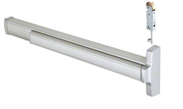 CRL Satin Aluminum 36&quot; Jackson&#174; 2085 Push Pad Concealed Vertical Rod Right Hand Reverse Bevel Panic Exit Device
 | 312085R37628