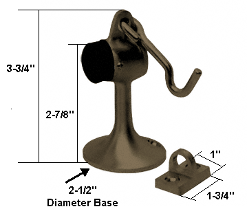 Floor Mounted Heavy Duty Door Stop with Keeper  | 3183771