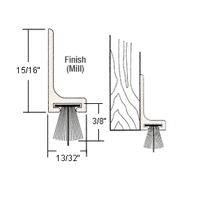 CRL 36&quot; Mill Door Sweep Weather Seal | 3185880 | 3185880