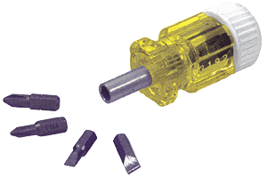 C.R. Laurence CRL 3&quot; Magnetic Screwdriver with Four Bits | 3192