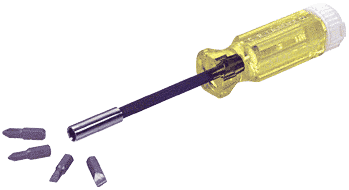 C.R. Laurence CRL 8&quot; Magnetic Screwdriver with Four Bits | 3195