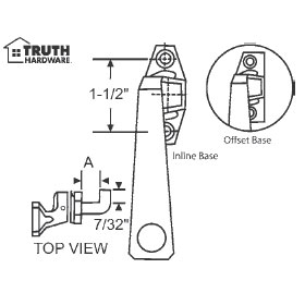 TechnologyLK STB Casement Window Locking Handle with Pole Ring, Left Hand, Chesnut Bronze, 1-1/2&quot; Screw Holes | 323418