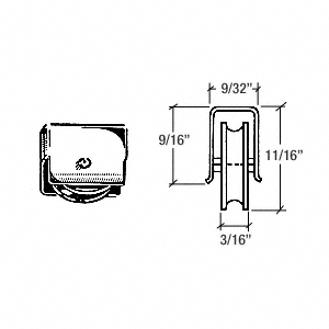 C.R. Laurence CRL Nylon Press-Fit Wheel Assembly for Somaca H-Bar | 3259971