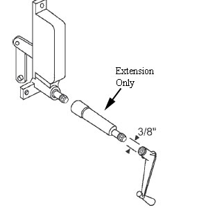 TechnologyLK STB Awning Operator Extension, Over-Sill, White/REPLACED BY 37-161-6W | 33132
