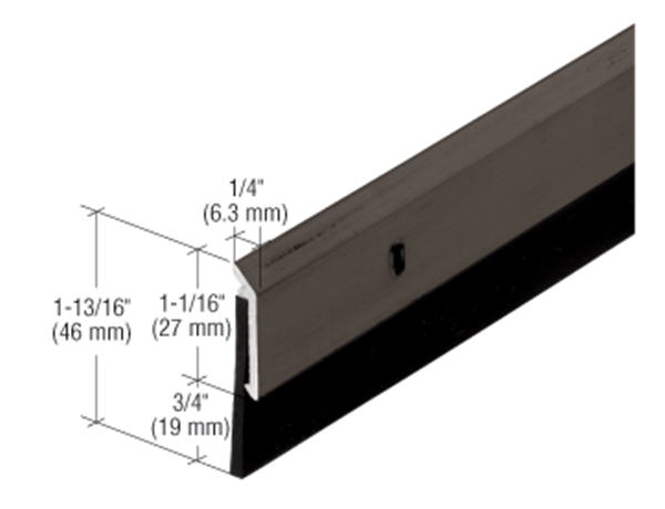 CRL Bronze Finish 33N Series 1-1/2 Neoprene Sweep for 36&quot; Door Bottom | 33N1D36