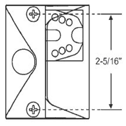 Left Hand Gold Window Sash Lock; 2-3/8&quot; Screw Holes | 341031