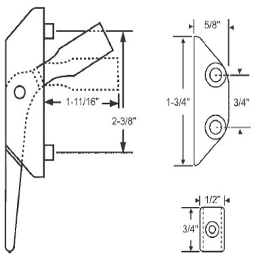 TechnologyLK STB Casement Locking Handle, White | 34159