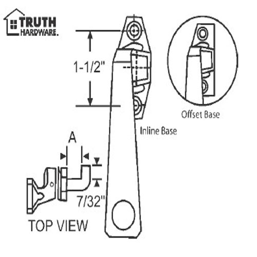 TechnologyLK STB Casement Window Locking Handle with Pole Ring, Left Hand, Chesnut Bronze, 1-1/2&quot; Screw Holes | 323488