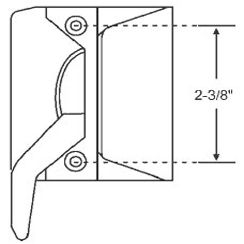 Left Hand Gold Window Sash Lock; 2-3/8&quot; Screw Holes | 34423