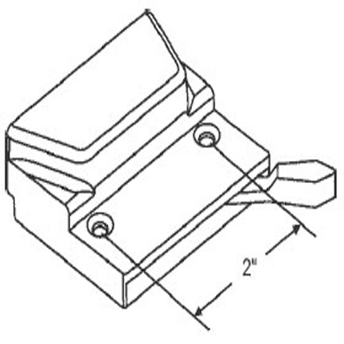 Left Hand Gold Window Sash Lock; 2-3/8&quot; Screw Holes | 34473