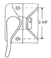 Left Hand White Window Sash Lock; 2-3/8&quot; Screw Holes | Window Sash Lock | 34631