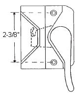 Right Hand White Window Sash Lock; 2-3/8&quot; Screw Holes | Window Sash Lock | 34641